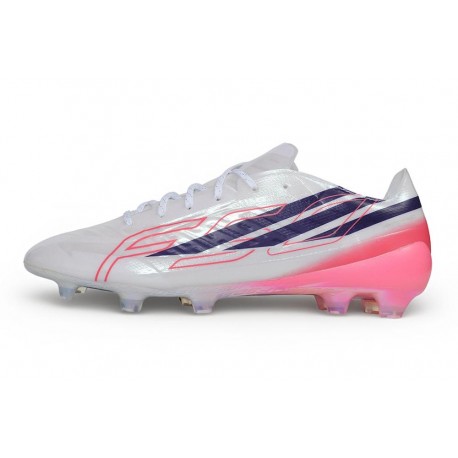 Zapatos de Fútbol adidas F50 Hyperfast Evo FG Blanco Negro Rosa