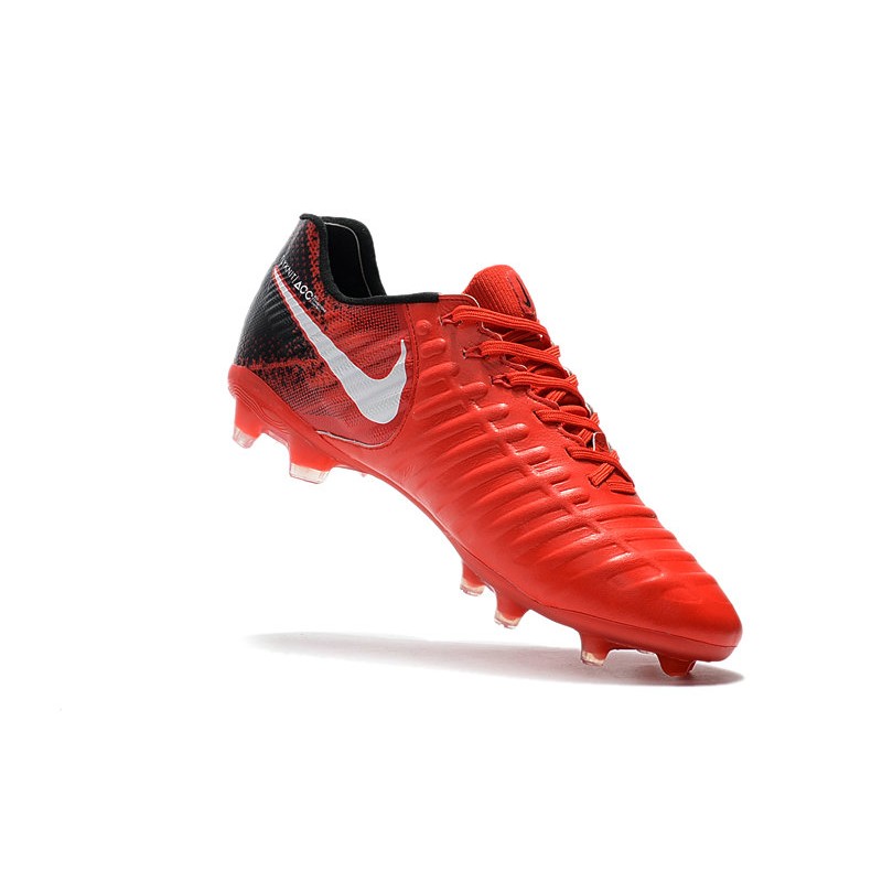 Nike Tiempo Legend VII FG Botas de Fútbol Con Tacos - Rojo Blanco