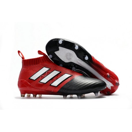 Botines de Futbol adidas Ace 17+ Purecontrol Fg - Rojo Negro
