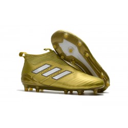adidas Ace 17+ Purecontrol FG Nuevos Zapatillas de Fútbol - Oro Blanco
