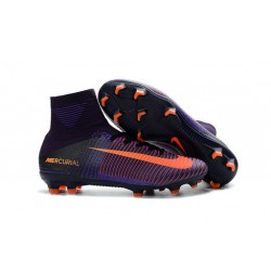 Nike Botas de Fútbol Mercurial Superfly 5 DF FG - Violeta Naranja