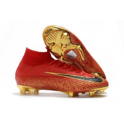 Nike Mercurial Superfly 6 Elite DF FG Zapatos de Fútbol - Rojo Oro