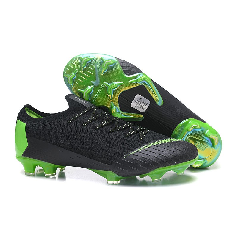 Nike Tacos de Futbol Mercurial Vapor XII Elite FG - Negro Verde