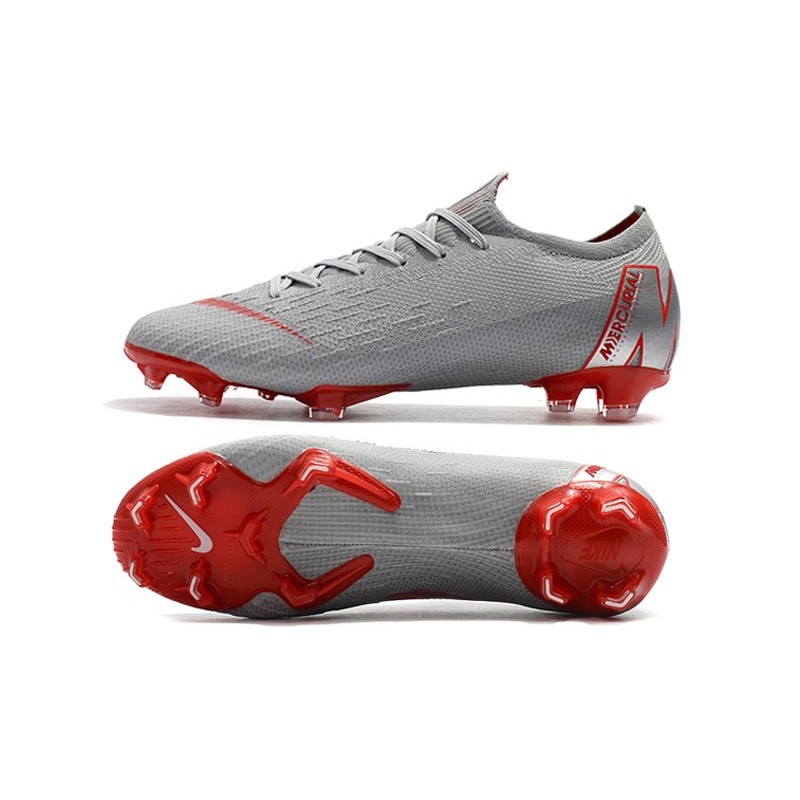 Nike Mercurial Vapor 12 Elite FG ACC Zapatillas de Fútbol - Gris Rojo