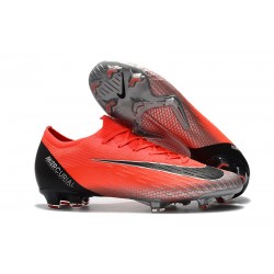Ronaldo Nike Mercurial Vapor 12 Elite FG ACC Zapatillas de Fútbol - Rojo Negro Plata