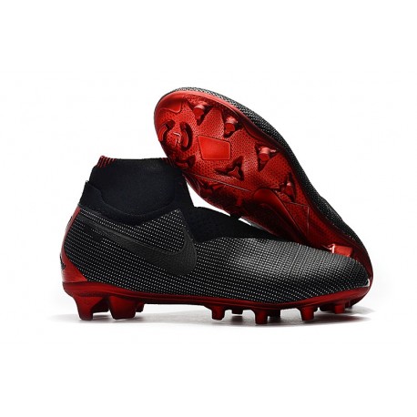 Nike Tacos de Futbol Phantom VSN Elite DF FG - Jordan x PSG Negro Rojo