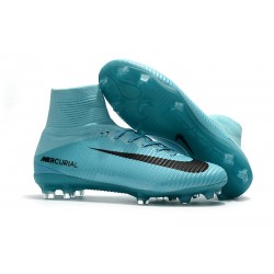 Nike Botas de fútbol Mercurial Superfly V Tacos FG -Azul Negro