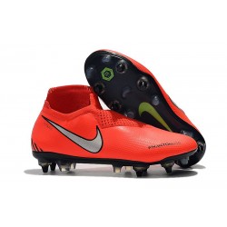 Nike Phantom Vision Elite DF ACC Anti-Clog SG-Pro Rojo Plata