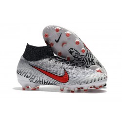 Neymar Nike Zapatos Mercurial Superfly 6 Elite AG-Pro Negro Blanco Rojo