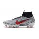 Neymar Nike Zapatos Mercurial Superfly 6 Elite AG-Pro Negro Blanco Rojo