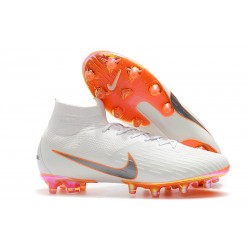 Nike Zapatos Mercurial Superfly 6 Elite AG-Pro Blanco Naranja