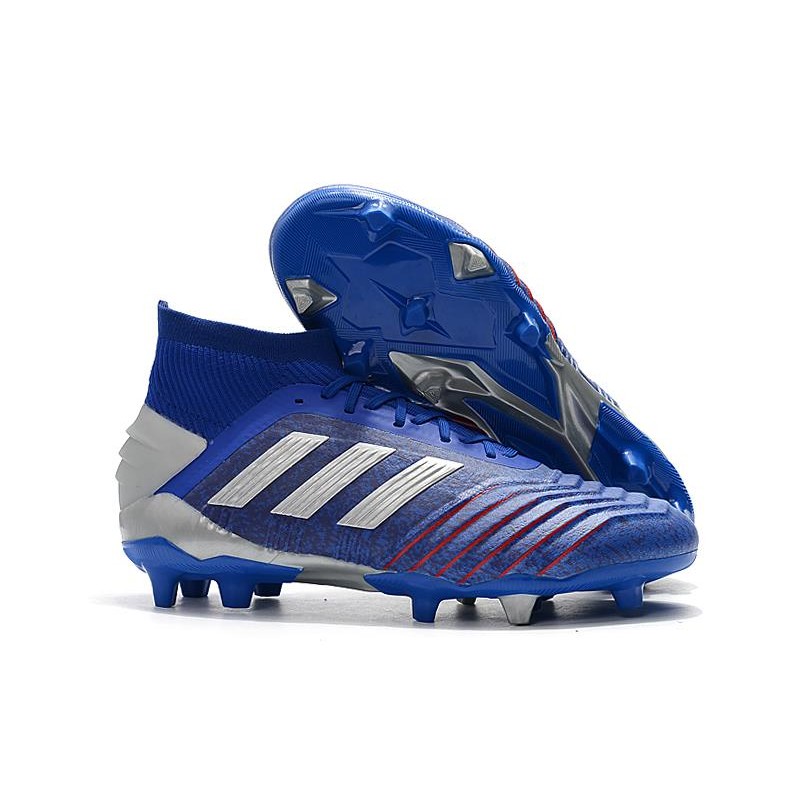 Tacón de Fútbol adidas Predator 19.1 FG - Azul Plata