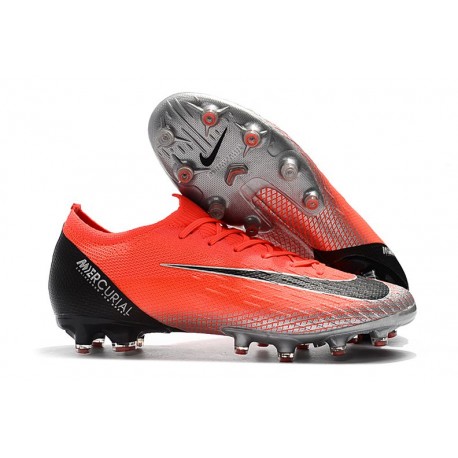 Bota de fútbol Nike Mercurial Vapor XII Elite AG-Pro Rojo Plata Negro