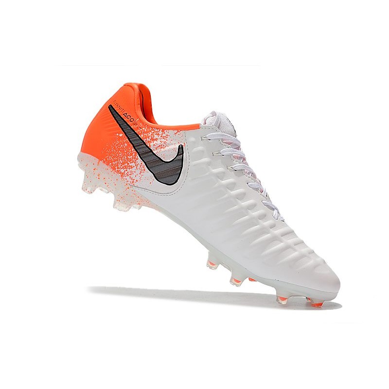 Nike Botas de Futbol Tiempo Legend VII Elite FG - Blanco Naranja