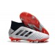 Zapatillas de Fútbol adidas Predator 19+ FG Plata Negro Rojo