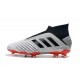 Zapatillas de Fútbol adidas Predator 19+ FG Plata Negro Rojo