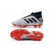 Zapatillas de Fútbol adidas Predator 19+ FG Plata Negro Rojo