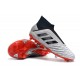 Zapatillas de Fútbol adidas Predator 19+ FG Plata Negro Rojo