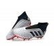 Zapatillas de Fútbol adidas Predator 19+ FG Plata Negro Rojo