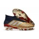 Zapatillas de Fútbol adidas Predator 19+ FG Oro Plata Rojo