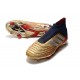 Zapatillas de Fútbol adidas Predator 19+ FG Oro Plata Rojo