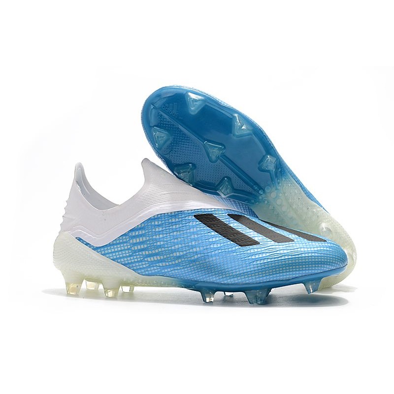 Botas de Fútbol X 18+ de adidas - Azul Negro Blanco