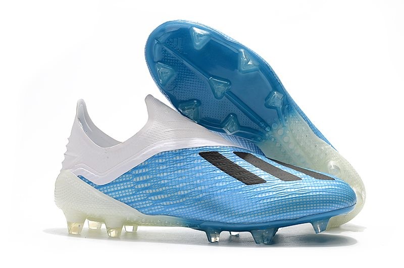 Botas de Fútbol X 18+ de adidas - Azul Negro Blanco