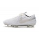 Zapatos de Fútbol Nike Tiempo Legend VIII Elite FG Blanco Platino Gris Lobo
