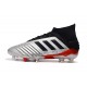 Tacón de Fútbol adidas Predator 19.1 FG - Metal Negro Rojo
