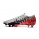 Zapatillas Nike Mercurial Vapor XIII Elite FG - Neymar Platino Negro Rojo