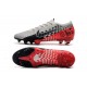 Zapatillas Nike Mercurial Vapor XIII Elite FG - Neymar Platino Negro Rojo