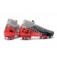 Tacos Nike Mercurial Superfly VII Elite FG NJR Cromado Negro Rojo Platino