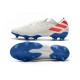 Bota de fútbol adidas Nemeziz 19.1 FG - Blanco Azul Rojo