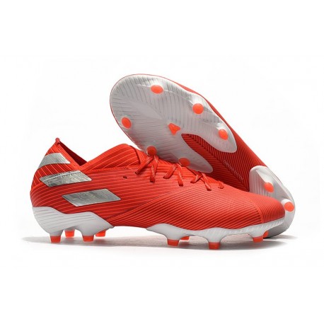 Bota de fútbol adidas Nemeziz 19.1 FG - Rojo Plata