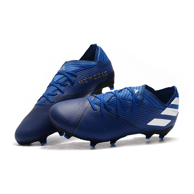 Bota de fútbol adidas Nemeziz 19.1 FG - Azul Blanco