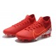 Tacos Nike Mercurial Superfly VII Elite FG - Rojo Blanco