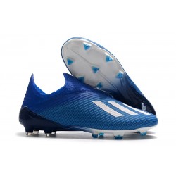 Botas de Fútbol adidas X 19 + FG Azul Blanco