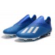 Botas de Fútbol adidas X 19 + FG Azul Blanco