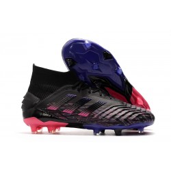 adidas Predator 19+ FG Zapatos de Fútbol - Negro Rosa Azul