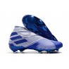 Zapatillas de Fútbol Adidas Nemeziz 19+ FG - Azul Blanco