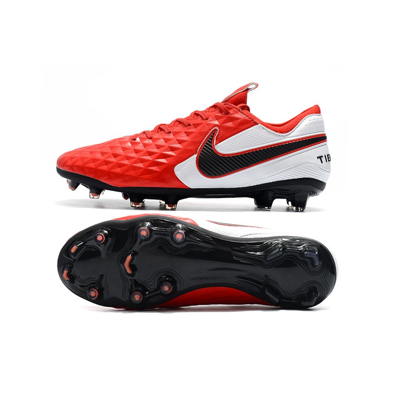 Zapatos de Fútbol Nike Tiempo Legend VIII Elite FG Rojo Blanco Negro