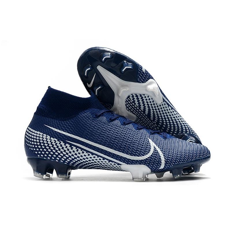 Bota de Fútbol Nike Mercurial Superfly 7 Elite FG Azul Blanco