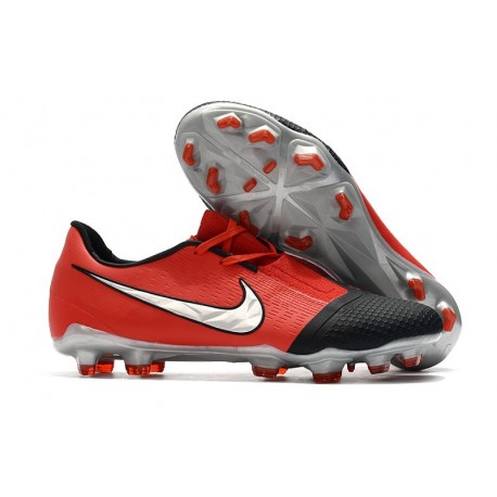 Nike Zapatos de Futbol Phantom Venom Elite FG Láser Crimson Plata Negro