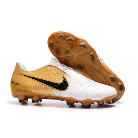 Nike Zapatos de Futbol Phantom Venom Elite FG Blanco Oro Negro