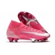 Nike Mercurial Superfly 7 Elite FG x Mbappé Explosión Rosa Blanco Negro