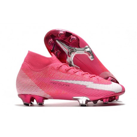 Nike Mercurial Superfly 7 Elite FG x Mbappé Explosión Rosa Blanco Negro