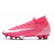Nike Mercurial Superfly 7 Elite FG x Mbappé Explosión Rosa Blanco Negro