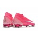 Nike Mercurial Superfly 7 Elite FG x Mbappé Explosión Rosa Blanco Negro
