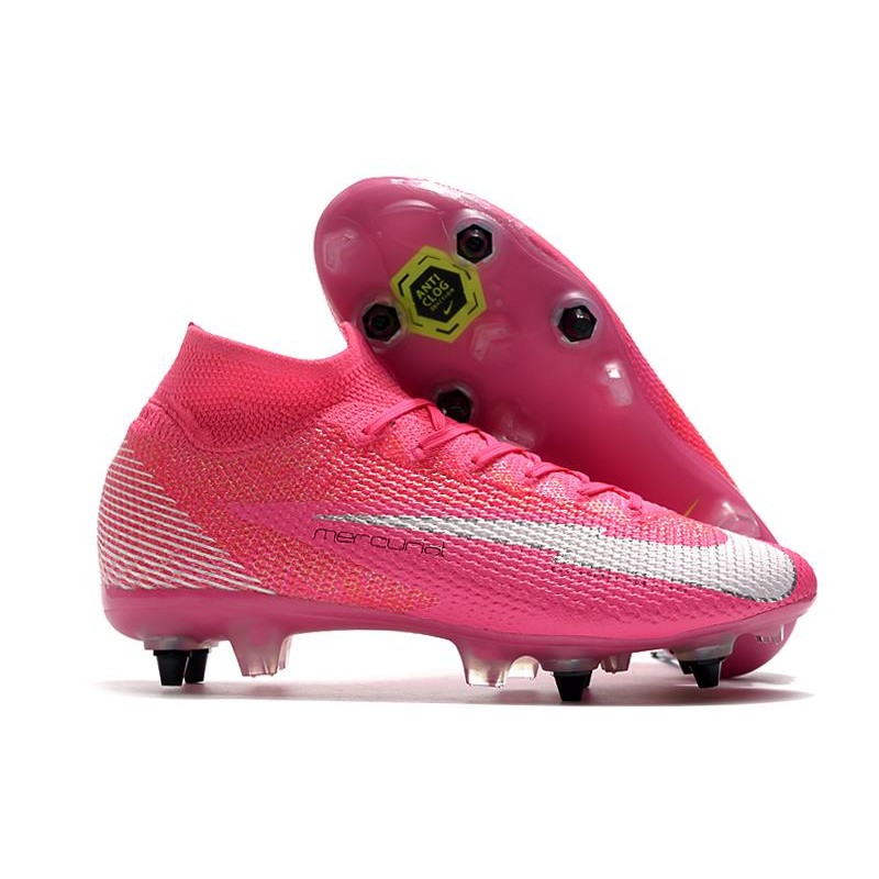 Nike Mercurial Superfly 7 Elite SG PRO x Mbappé Explosión Rosa Blanco