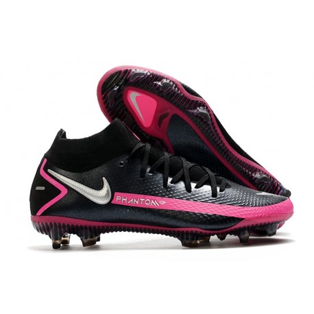 Nike Phantom Generative Texture GT Elite DF FG Negro Plateado Rosa